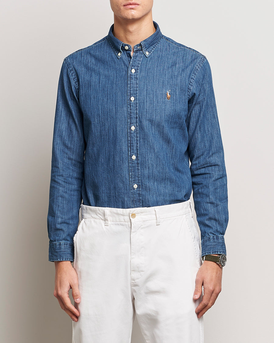 2-Pack Slim Fit Denim Shirt Washed/Dark Wash