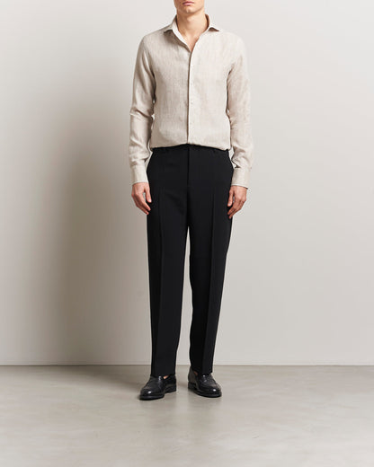 100Hands Cut Away Linen Shirt Oatmeal