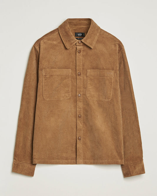 A.P.C. Leon Corduroy Overshirt Brown