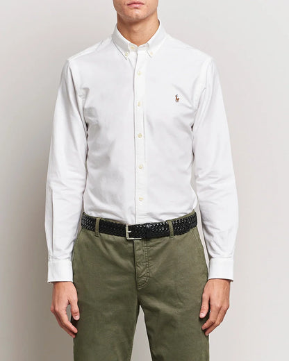 2-Pack Slim Fit Shirt Oxford White/Stripes Blue