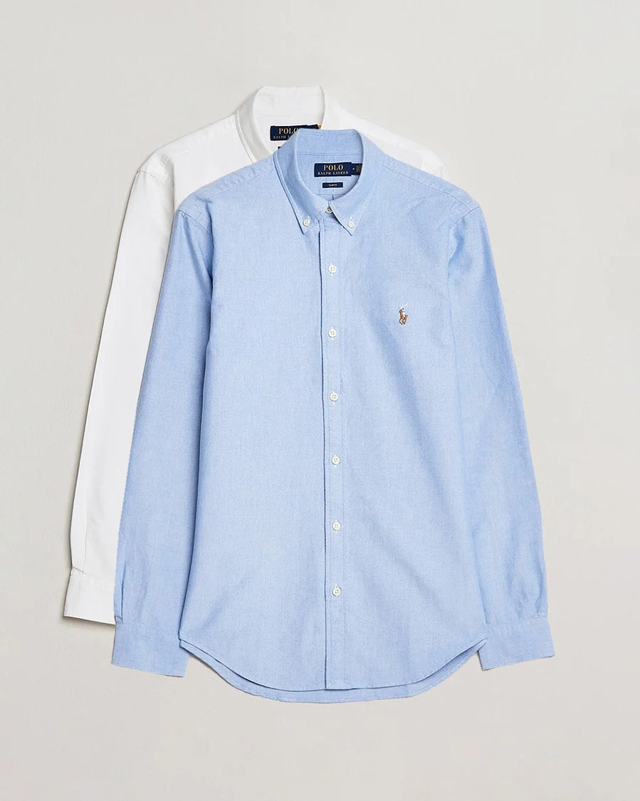 2-Pack Slim Fit Shirt Oxford White/Blue