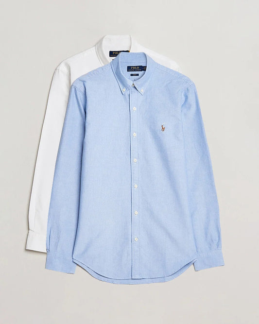 2-Pack Slim Fit Shirt Oxford White/Blue